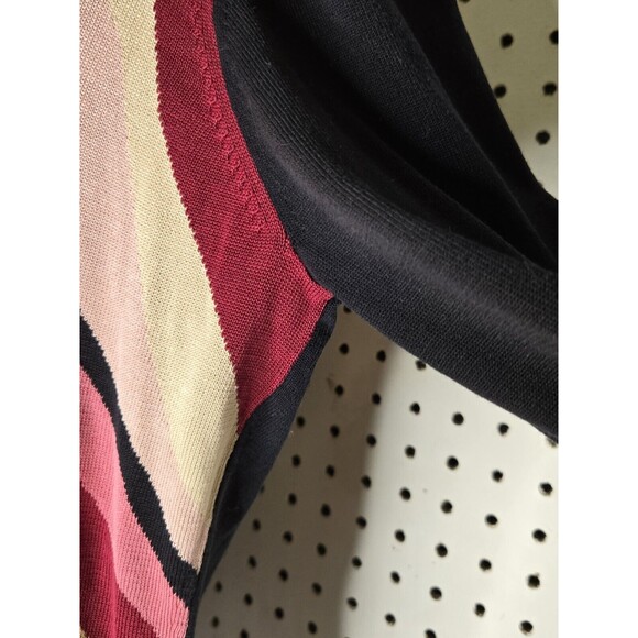 Belford made 4 Saks 5th Ave Silk Nylon Spandex Knit Wavy Colorful Top XL - Picture 2 of 9